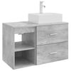 vidaXL Ensemble de mobilier de salle de bain 2 pc Gris b&eacute;ton