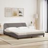 vidaXL Lit avec matelas Dover taupe 180x200 cm tissu