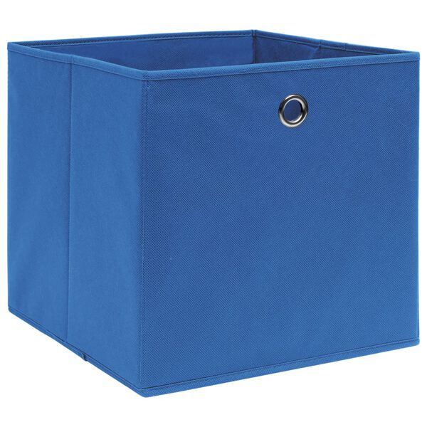 vidaXL Bo&icirc;tes de rangement 4 pcs Bleu 32x32x32 cm Tissu