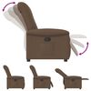 vidaXL Fauteuil inclinable Marron Tissu
