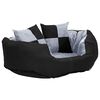 vidaXL Coussin r&eacute;versible lavable pour chien Gris et noir 65x50x20 cm