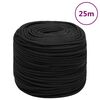 vidaXL Corde de bateau Noir complet 6 mm 25 m Polypropyl&egrave;ne