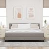 vidaXL Lit boxspring avec matelas Taupe 180 x 200 cm tissu