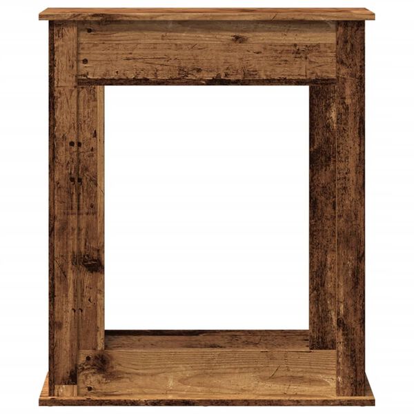 VidaXL Cadre de chemin&eacute;e vieux bois 75x20x87,5 cm bois d'ing&eacute;nierie