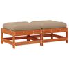 vidaXL Repose-pieds de jardin Bois de pin massif Brun cire