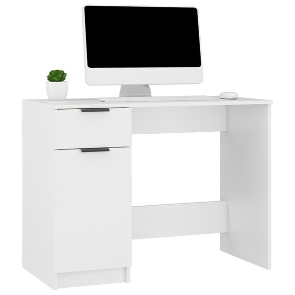 vidaXL Bureau Blanc 100x50x75 cm Bois d'ing&eacute;nierie