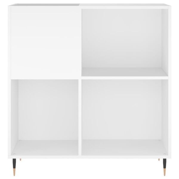 vidaXL Armoire &agrave; disques blanc 84,5x38x89 cm bois d'ing&eacute;nierie