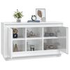 vidaXL Buffet blanc brillant 102x35x60 cm bois d'ing&eacute;nierie