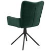 vidaXL Chaises pivotantes &agrave; manger lot de 2 Vert fonc&eacute; Velours