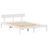 vidaXL Cadre de lit sans matelas blanc 135x190 cm bois de pin massif