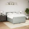 vidaXL Sommier &agrave; lattes de lit et matelas Gris clair 140x190cm Velours