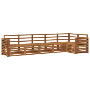 vidaXL Ensemble de canap&eacute;s d'ext&eacute;rieur 6 pc Naturel Polyester