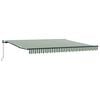 vidaXL Auvent r&eacute;tractable Vert et blanc 400 &times; 300 cm