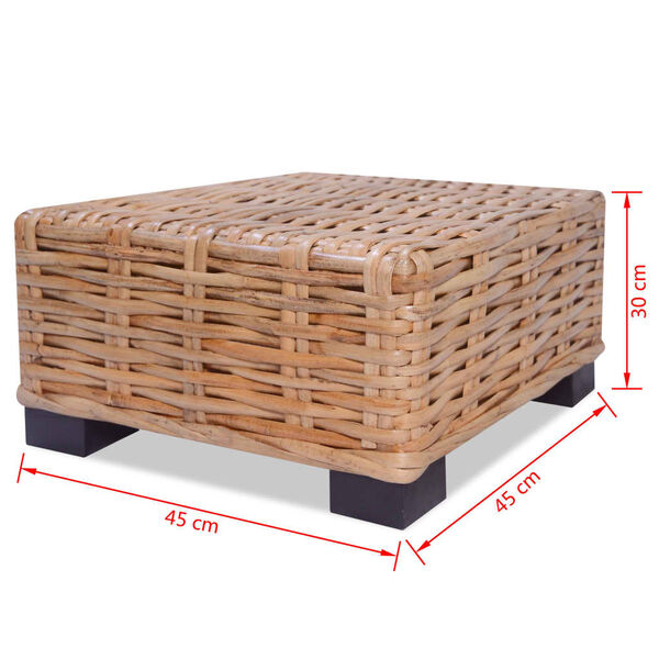 vidaXL Table basse Rotin naturel 45x45x30 cm