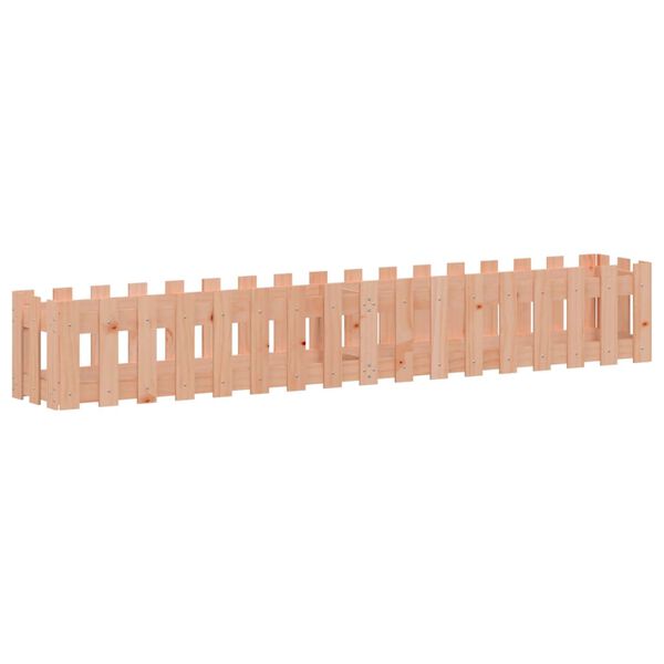 vidaXL Lit sur&eacute;lev&eacute; de jardin design de cl&ocirc;ture bois douglas massif