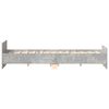 vidaXL Cadre de lit sans matelas gris b&eacute;ton 200x200 cm