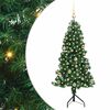 vidaXL Arbre de No&euml;l artificiel d'angle Vert 150 cm PVC et m&eacute;tal