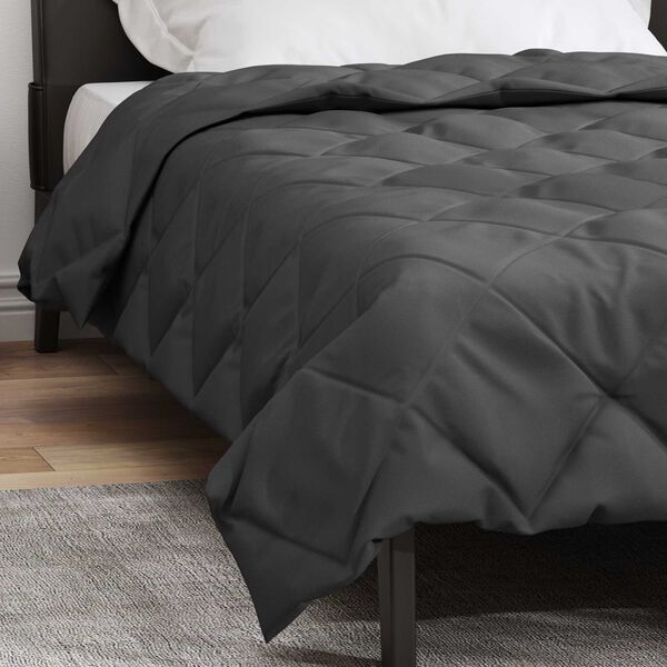 vidaXL Duvet complet toute l'ann&eacute;e Anthracite 200 x 140 cm Microfibre