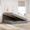 vidaXL Lit avec rangement et LED Taupe 180 x 200 cm Polyester
