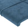 vidaXL T&ecirc;te de lit Bleu fonc&eacute; 180 x 5 x 118/128 cm Velours