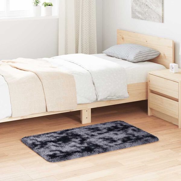 vidaXL Tapis Shaggy à poils longs NAVARRA gris foncé 60x100 cm