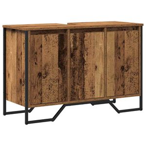 vidaXL Meuble de Lavabo de Salle de Bain Bois Ancien 91 x 35 x 60 cm