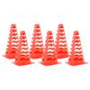 vidaXL C&ocirc;nes de football 6 pcs empilables orange 13x13x22,5 cm