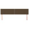 vidaXL T&ecirc;tes de lit 2 pcs Marron Fonc&eacute; 90x5x78/88 cm Tissu
