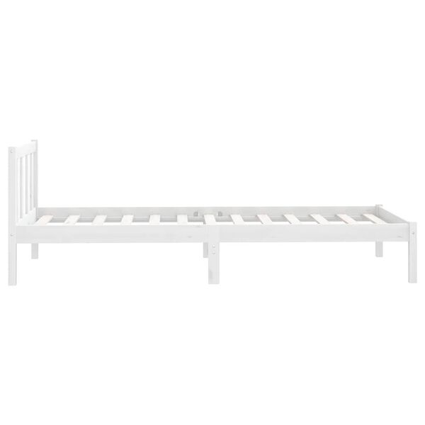 vidaXL Cadre de lit sans matelas blanc bois massif 90x200 cm