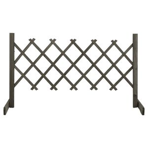 vidaXL Cl&ocirc;ture en treillis de jardin Gris 120x60 cm Bois de sapin
