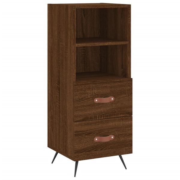 vidaXL Buffet Ch&ecirc;ne marron 34,5x34x90 cm Bois d'ing&eacute;nierie