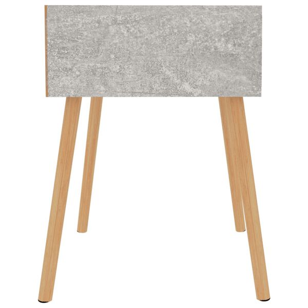 vidaXL Table de chevet Gris béton 40x40x56 cm Bois d'ingénierie
