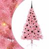 vidaXL Sapin de No&euml;l artificiel pr&eacute;-&eacute;clair&eacute; Rose 150 cm PVC