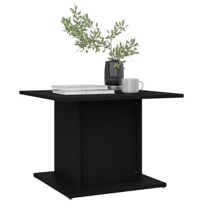 vidaXL Table basse noir 55,5x55,5x40 cm bois d'ingénierie