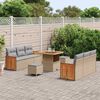 vidaXL Ensemble de canap&eacute; de jardin 9 pcs beige et gris clair