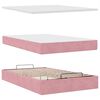 vidaXL Cadre de lit ottoman avec matelas rose 120x200 cm velours