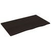 vidaXL &Eacute;tag&egrave;re murale marron fonc&eacute; 100x60x2cm bois ch&ecirc;ne massif trait&eacute;