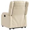 vidaXL Fauteuil inclinable &eacute;lectrique cr&egrave;me tissu