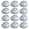 vidaXL Lampe solaire murale &agrave; LED d'ext&eacute;rieur 12 pcs Rond Argent&eacute;