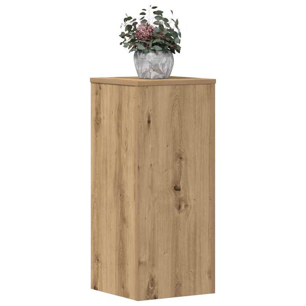 vidaXL Supports pour plantes 2 pcs ch&ecirc;ne artisanal bois d'ing&eacute;nierie