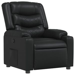 vidaXL Fauteuil inclinable Noir Similicuir