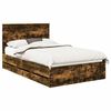 vidaXL Cadre de lit Ch&ecirc;ne fum&eacute; 120 x 200 cm Bois Ing&eacute;nierie