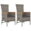 vidaXL Chaises de jardin inclinables coussins lot de 2 R&eacute;sine tress&eacute;e