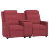 vidaXL Fauteuil de massage inclinable 2 places porte-gobelet bordeaux
