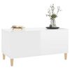vidaXL Table basse Blanc brillant 90x44,5x45 cm Bois d'ingénierie