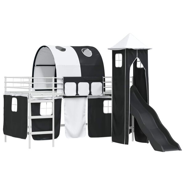 vidaXL Blanc et Noir 79,5 x 200 cm