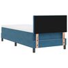 vidaXL Lit &agrave; ressorts avec matelas Bleu fonc&eacute; 90 x 200 cm Velours