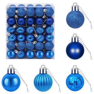 vidaXL Ensemble de boules de No&euml;l 150 pc Bleu 3 cm Polystyr&egrave;ne