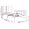 vidaXL Cadre de lit sans matelas noir 90x190 cm bois de pin massif