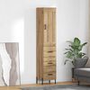 vidaXL Haut Armoire avec tiroir Ch&ecirc;ne artisanal 34,5 x 34 x 180 cm